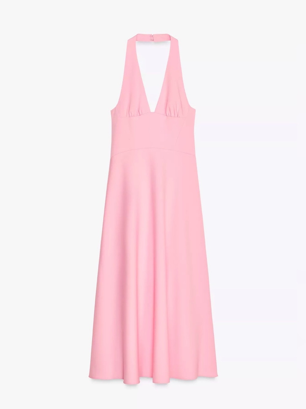 Zara Pink Halter Maxi Slip Dress